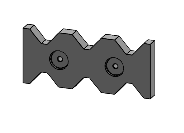 COUNTER KNIFE FOR VECOPLAN VEZ 3200 413X175X38 MM