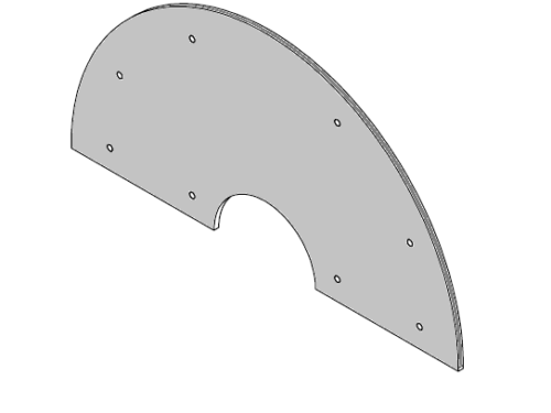 SHIELD PART FOR ZERMA GSH 800X10XR400 MM