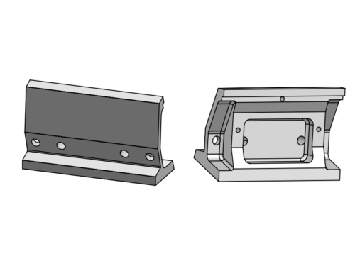 CLAMPING PLATE MIDDLE FOR Untha XR 420X258X155 MM