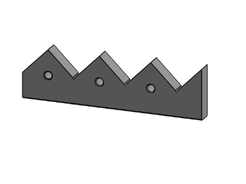 TOOTH KNIFE RIGHT FOR LINDNER 440X126X37 MM
