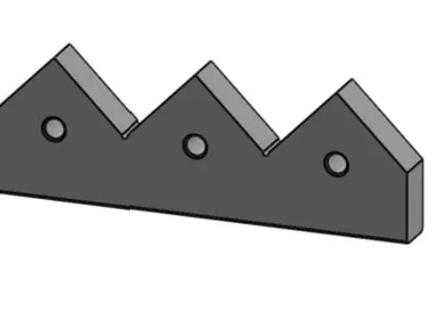 COUNTER KNIFE FOR LINDNER SATURN/METEOR 378X126X37 MM