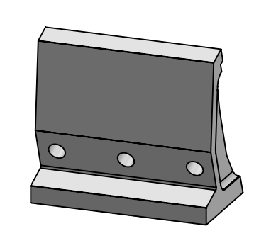 CLAMPING PLATE LATERAL FOR UNTHA XR 280X258X155 MM