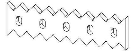 Technical drawing of a 499.9x135x27mm counter knife for Lindner Micromat 2000 and 2500 shredders, showing mounting holes and serrated edges.