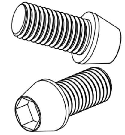 Technical drawing of two M12X25 Special Bolt L for Lindner Micromat, OEM 19093, showing threaded shaft, conical head, and internal hex drive detail.