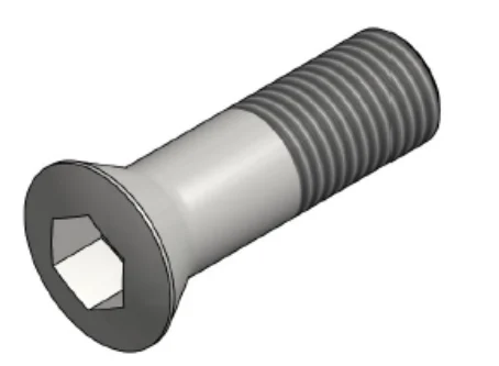 Technical drawing of an M24x80 DIN 7991 special head bolt, showing its countersunk head and partial threading, ideal for knife holder fixation.