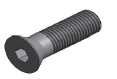 High-strength M24x80 DIN 7991 grade 10.9 countersunk hex socket bolt, ideal for Lindner Micromat 2000-2500 shredders.